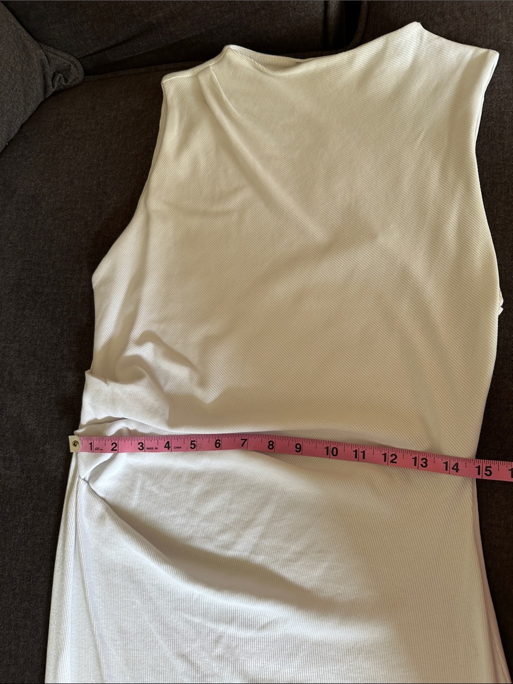 Zara White Sleeveless Ruched Maxi Dress - Picture 7 of 10
